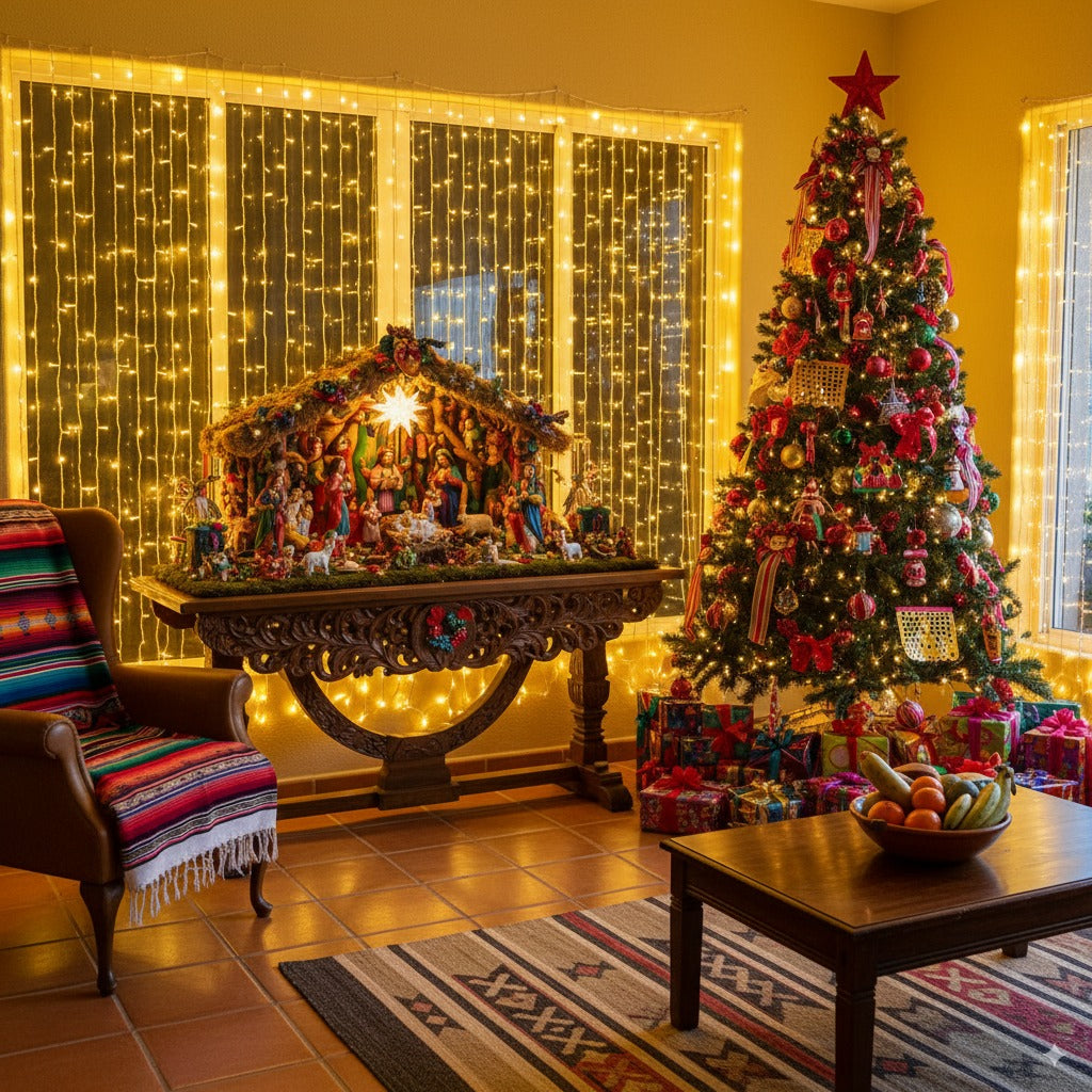 Luz cortina navidad