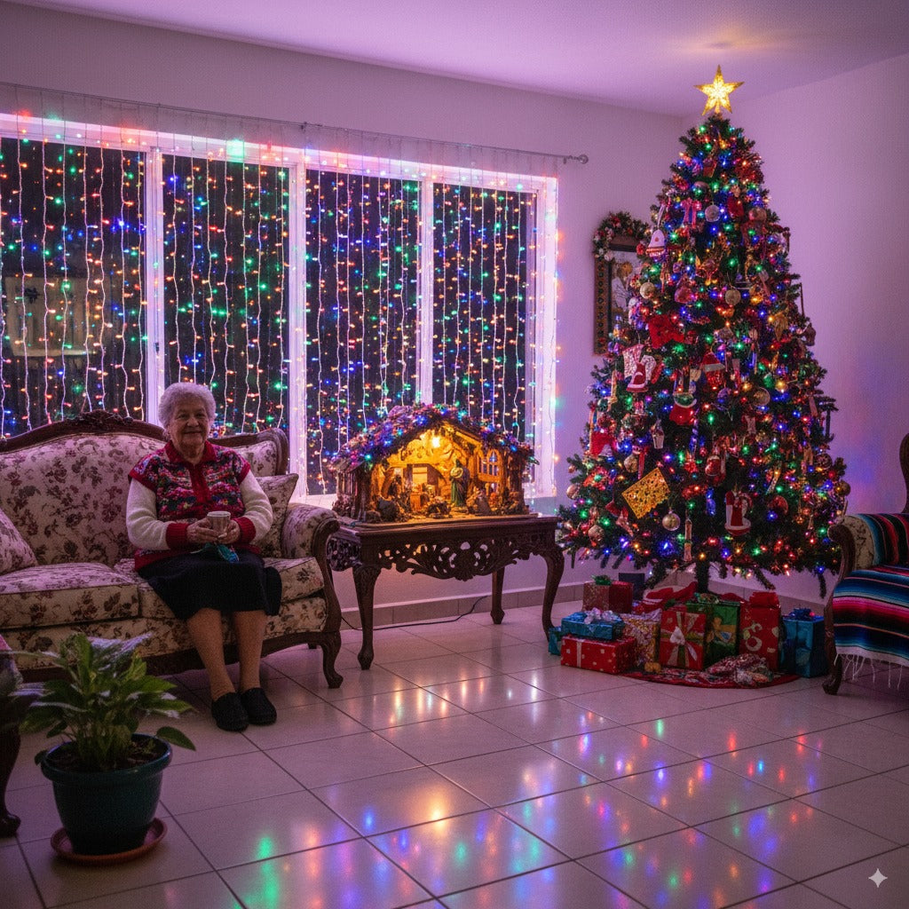 Luz cortina navidad