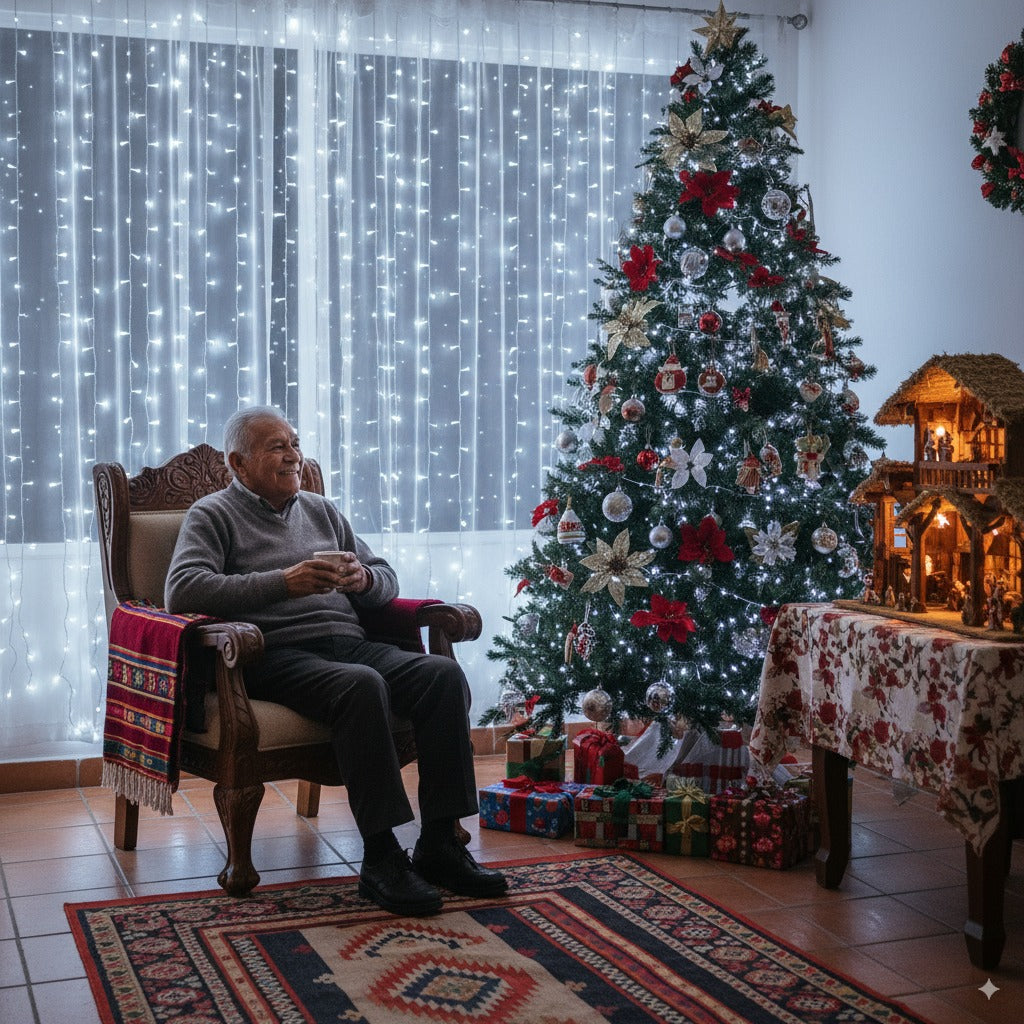 Luz cortina navidad