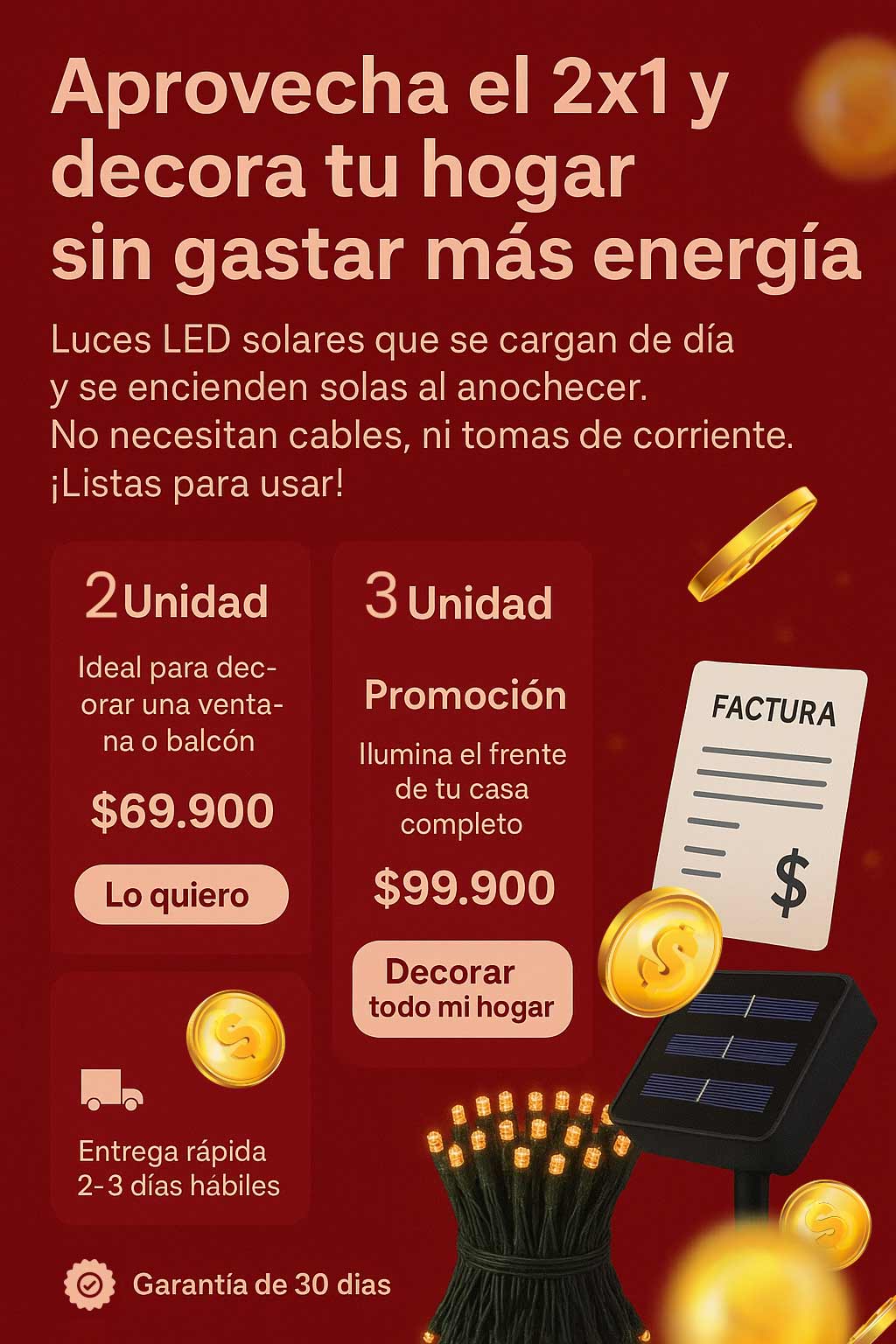 Promoción luces LED navideñas