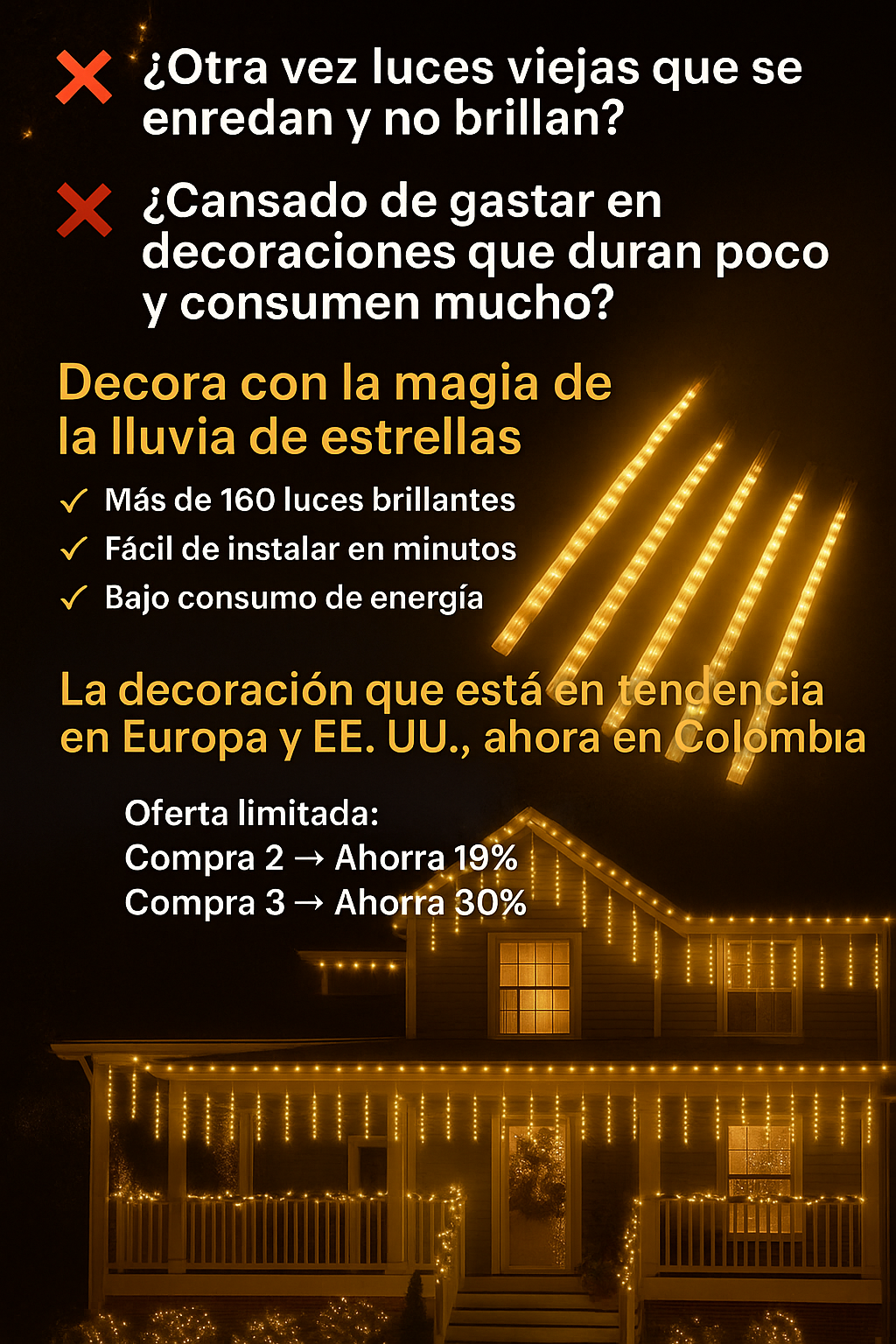 Promoción luces LED navideñas