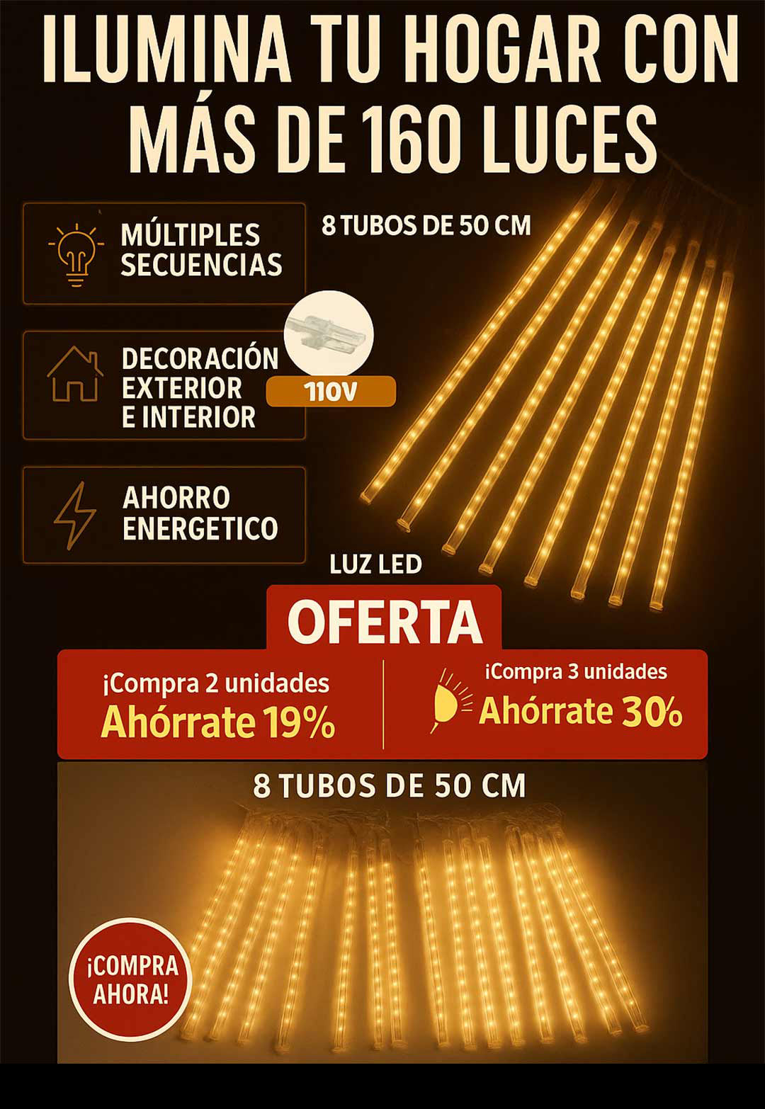 Promoción luces LED navideñas
