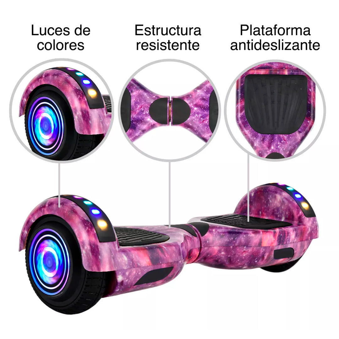Malumeta Scooter Eléctrica Patineta Con Bluetooth Luces Led