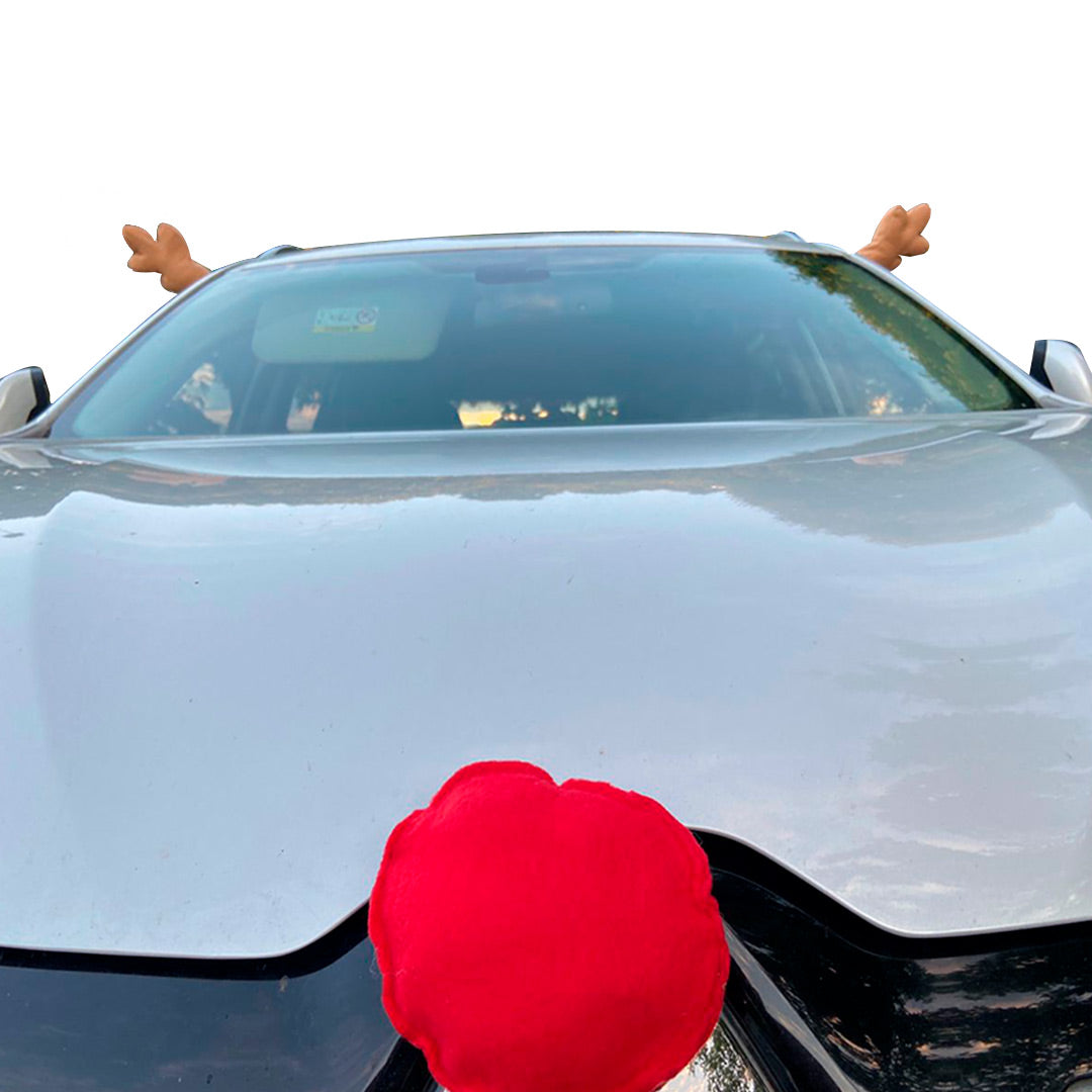 Renos De Navidad Para Carro + Nariz