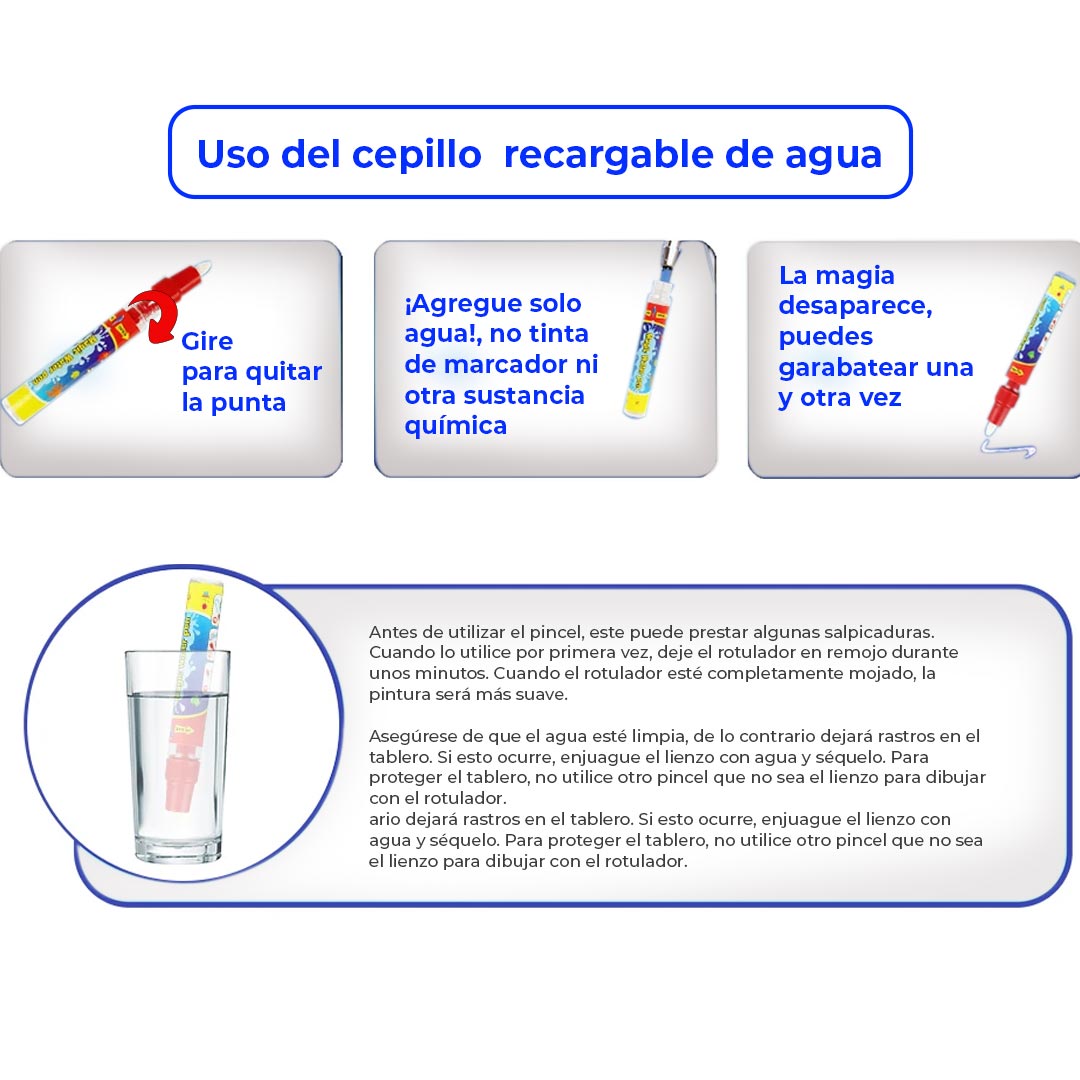 Tapete Magico Didactico Para Pintar Juego Niños + Accesorios