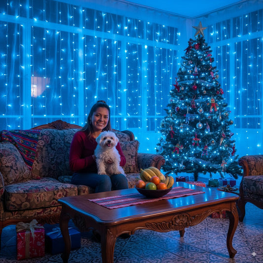 Luz cortina navidad