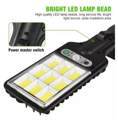 Lampara Solar Led Exterior Pared Sensor Movimiento Control