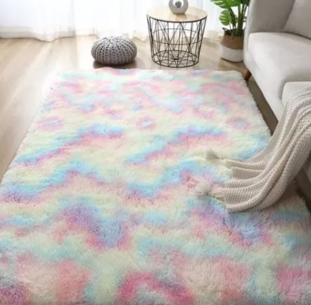 Tapete arcoíris unicornio Alfombra Peludo 150 Cm * 200 Cm