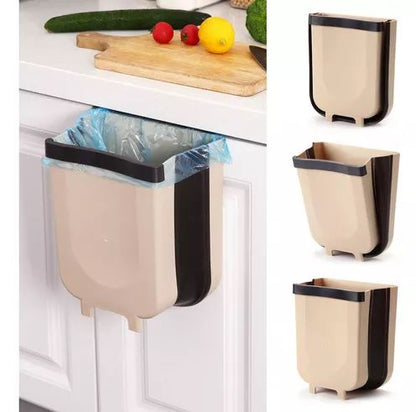 Caneca Basurero Plegable Beige
