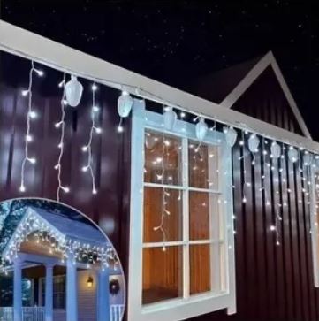 Luz Cortina Led 3m X 45 Cm 100 Led Luces De Navidad Navideña