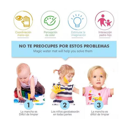 Tapete Magico Didactico Para Pintar Juego Niños + Accesorios