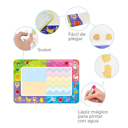 Tapete Magico Didactico Para Pintar Juego Niños + Accesorios