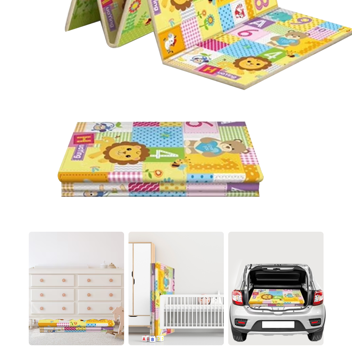 Tapete  Plegable Para Bebe Doble Faz 120x180