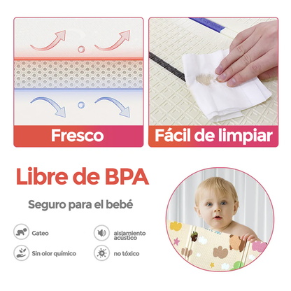 Tapete  Plegable Para Bebe Doble Faz 120x180