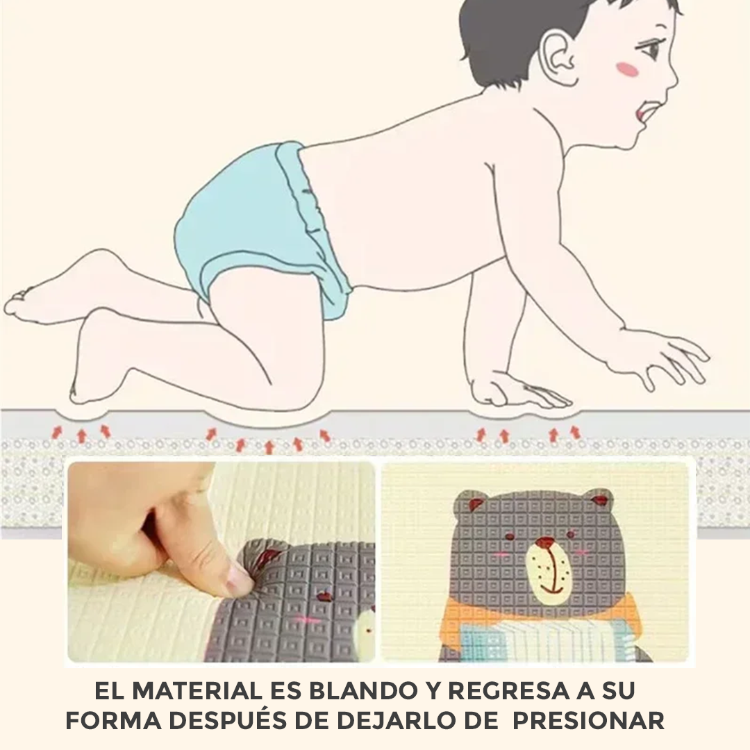 Tapete  Plegable Para Bebe Doble Faz 120x180