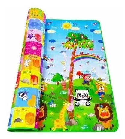 Tapete De Juego Grande Doble Faz Para Bebé 200x180 Cm Gateo