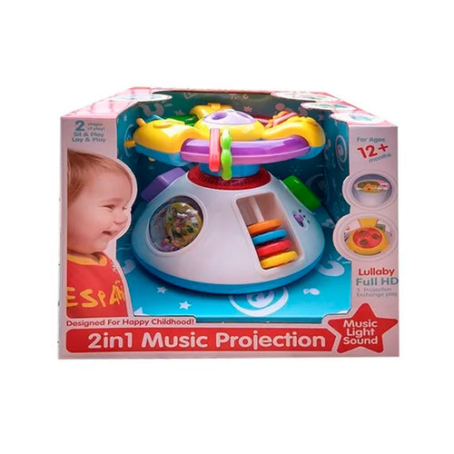 Juguete Proyector Interactivo Para Bebe Luces Sonido Volante